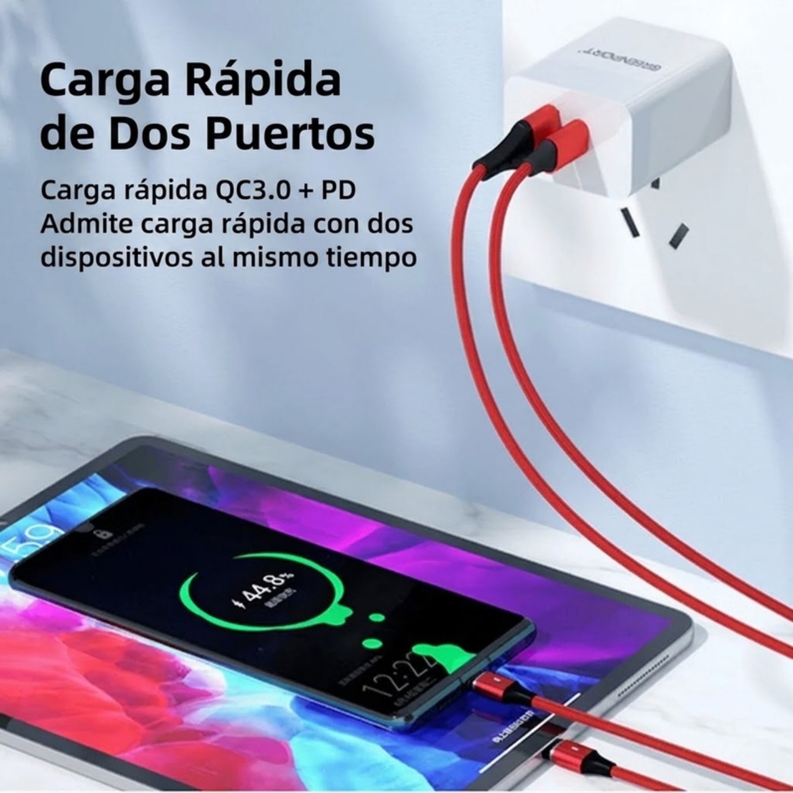 Cargador Usb, Adaptador Carga Rápida Pd, 20w, Tipo C Qc 3.0 - Blanco - Image 5