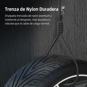 Cable Cargador Magnético 100w Greenport 6 En 1 / 1 Metro - 360° - Negro