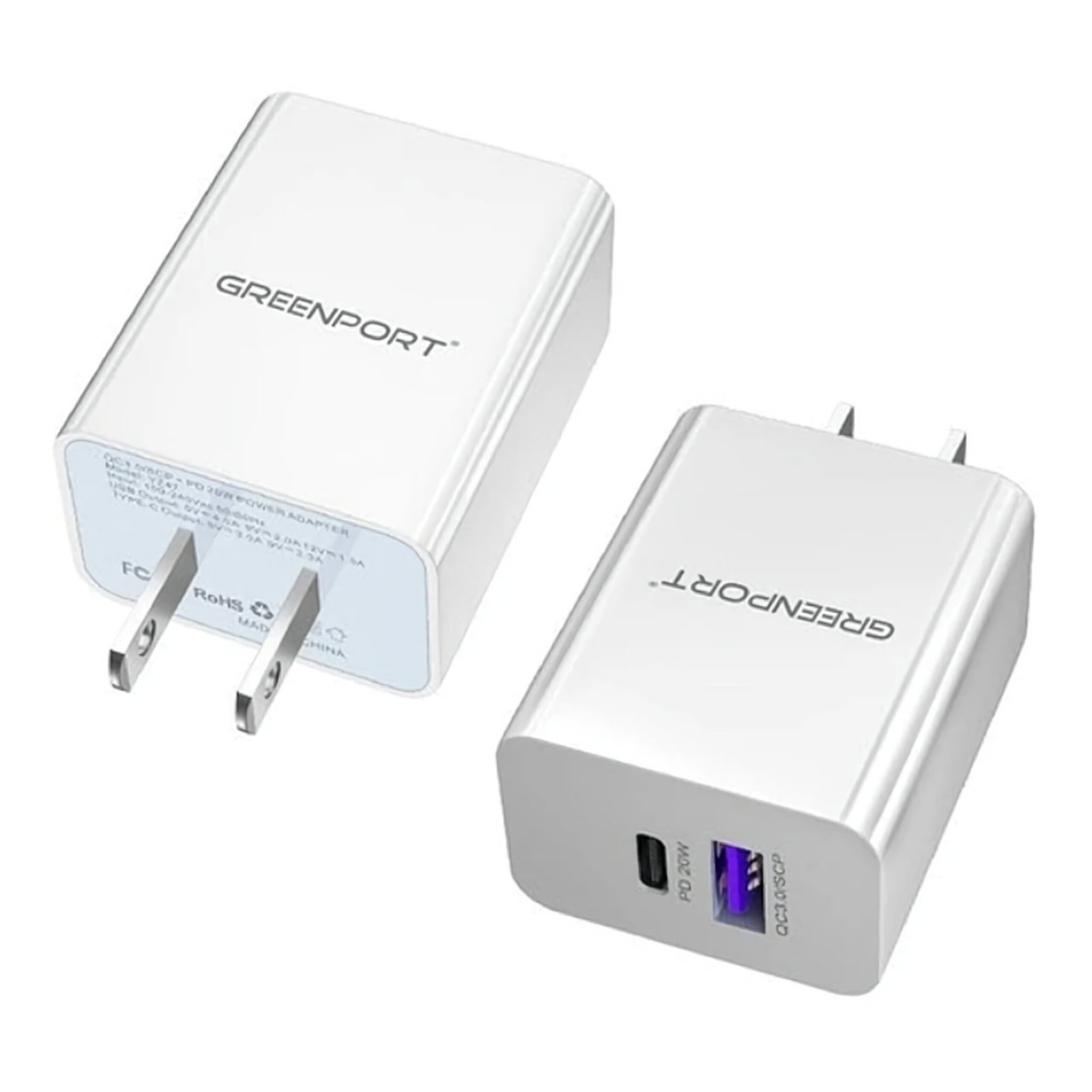 Cargador Usb, Adaptador Carga Rápida Pd, 20w, Tipo C Qc 3.0 - Blanco