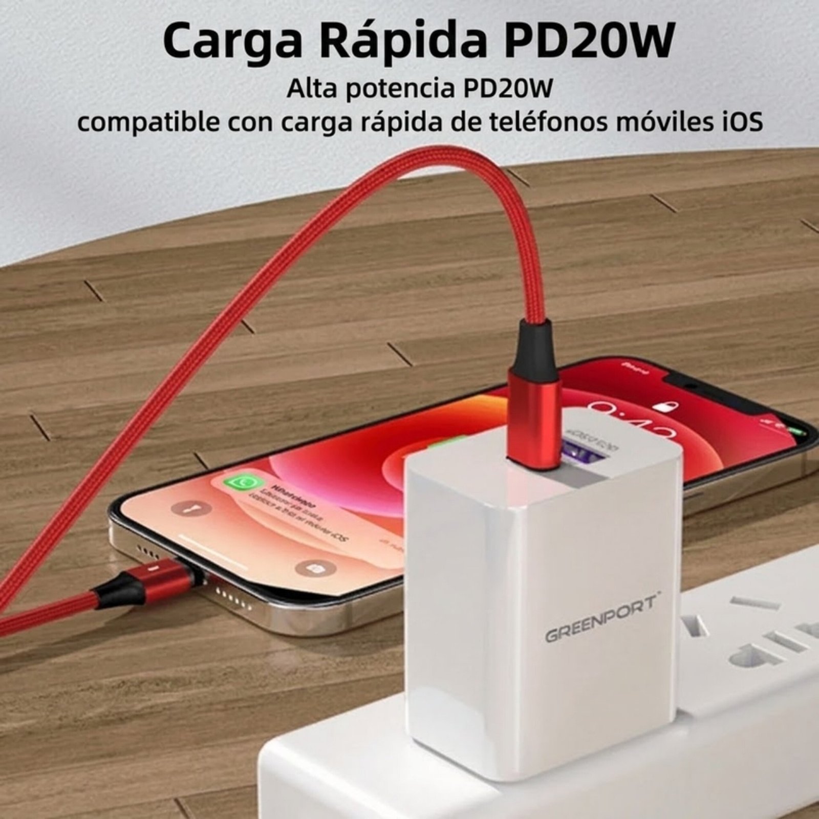 Cargador Usb, Adaptador Carga Rápida Pd, 20w, Tipo C Qc 3.0 - Blanco - Image 6