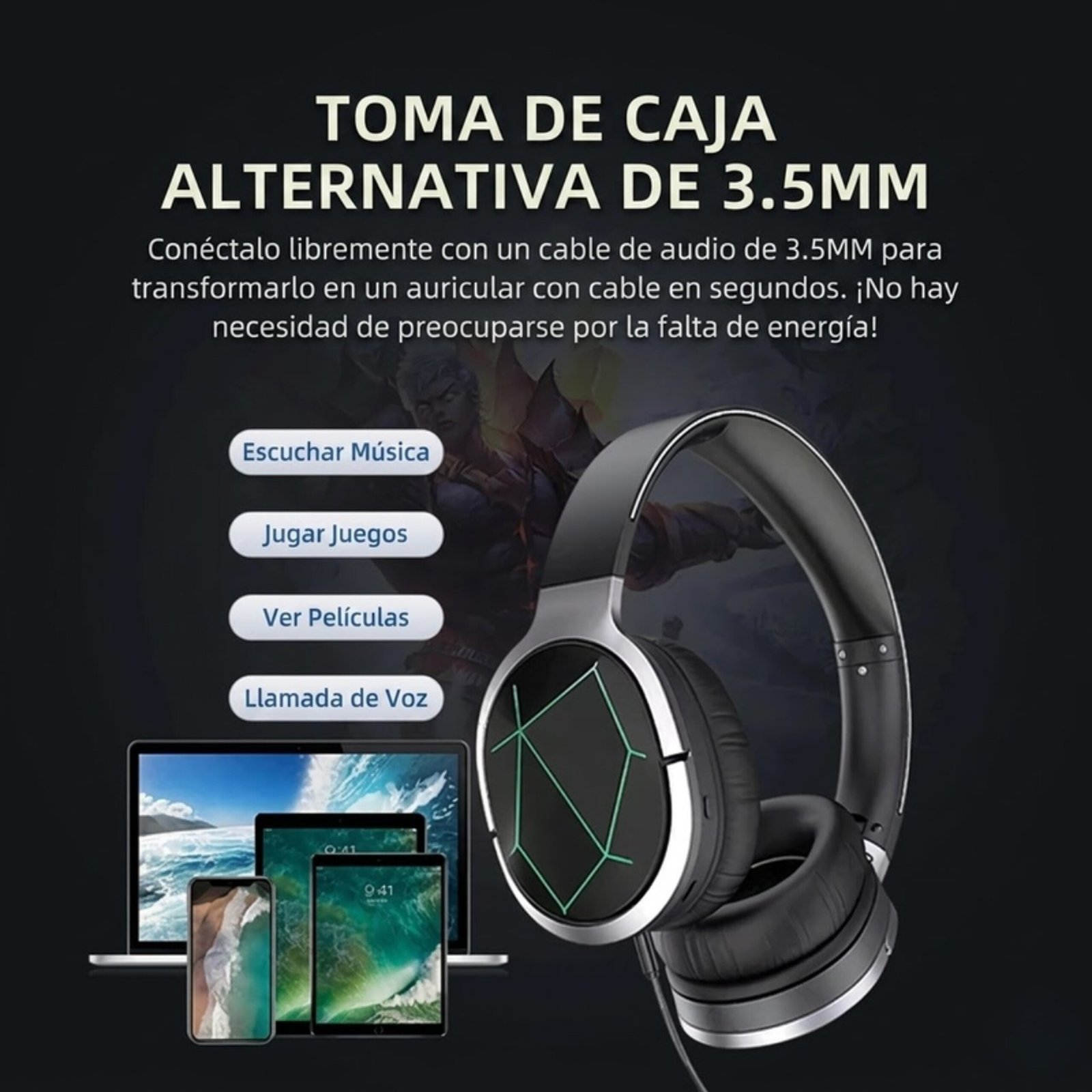 Auriculares Inalámbricos Plegables Para Juegos A799bl Awei - Image 3