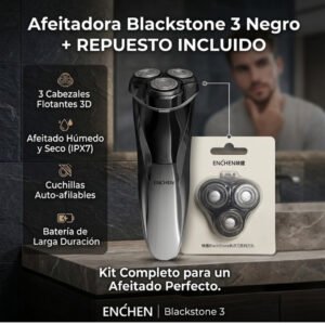 Pack: 1x Afeitadora Enchen Blackstone 3 + 1x Afeitadora Blackstone 3 Enchen - Repuesto - Pack 1.