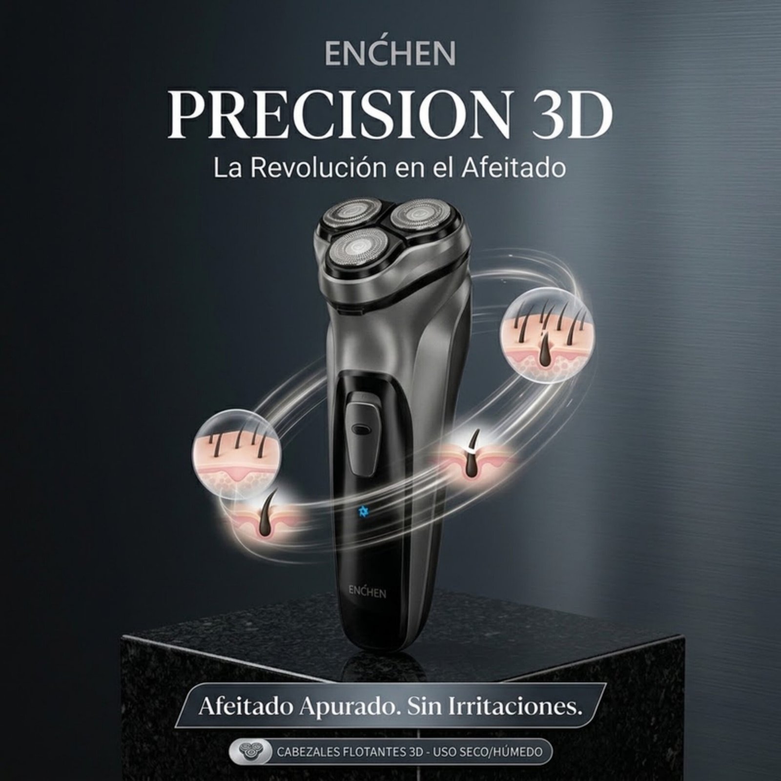Pack: 1x Afeitadora Blackstone Enchen - Negro + 1x Afeitadora Blackstone Enchen - Repuesto - Negro / Pack 1. - Image 2