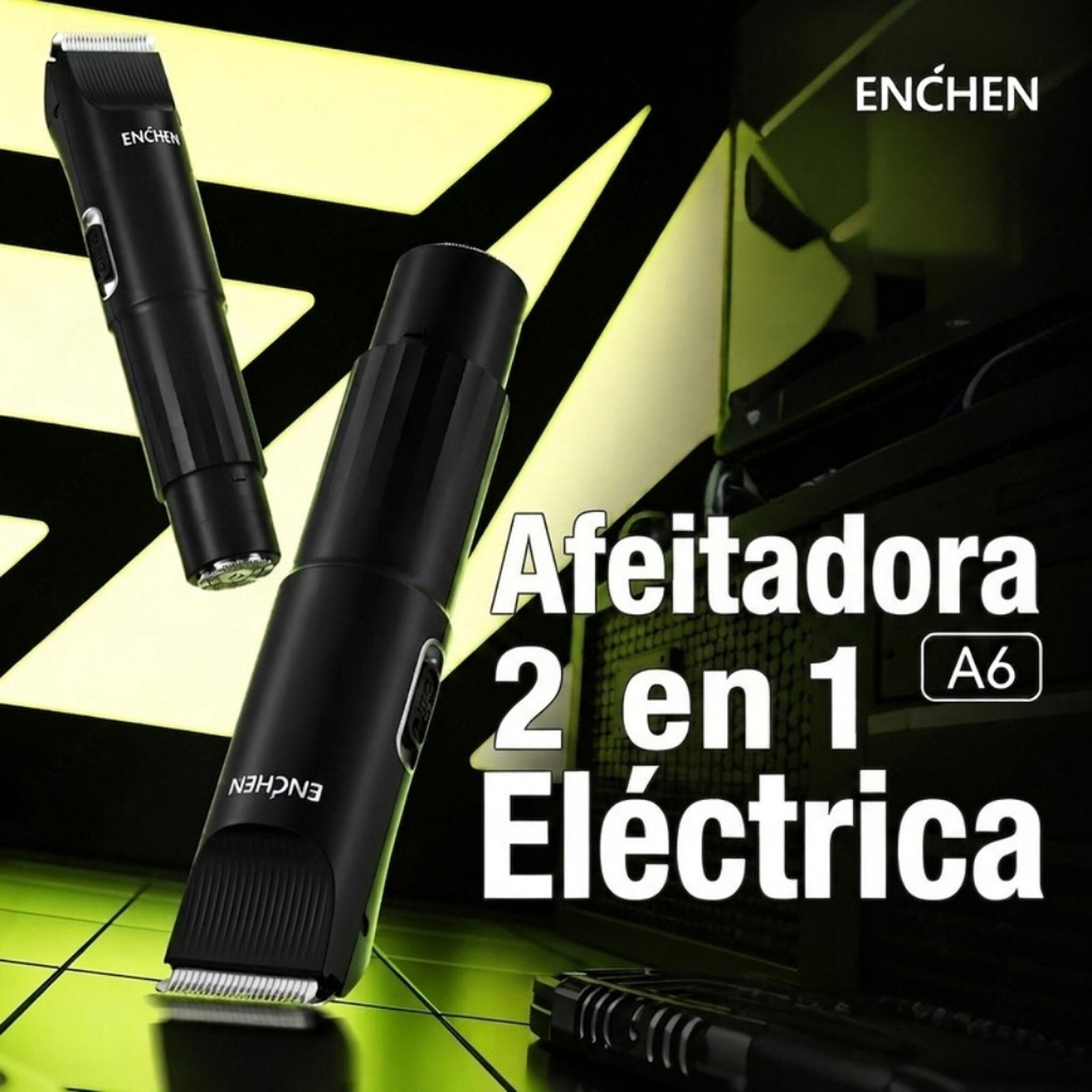 Recortador intimo electrica 2 en 1 Enchen A6 - Negro - Image 2